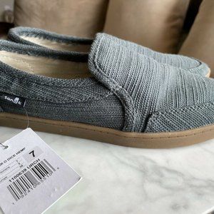 Sanuk Pair O Dice Slub Hemp 7 Urban Chic w/ Gum Sole, Yoga Mat Insole - RARE